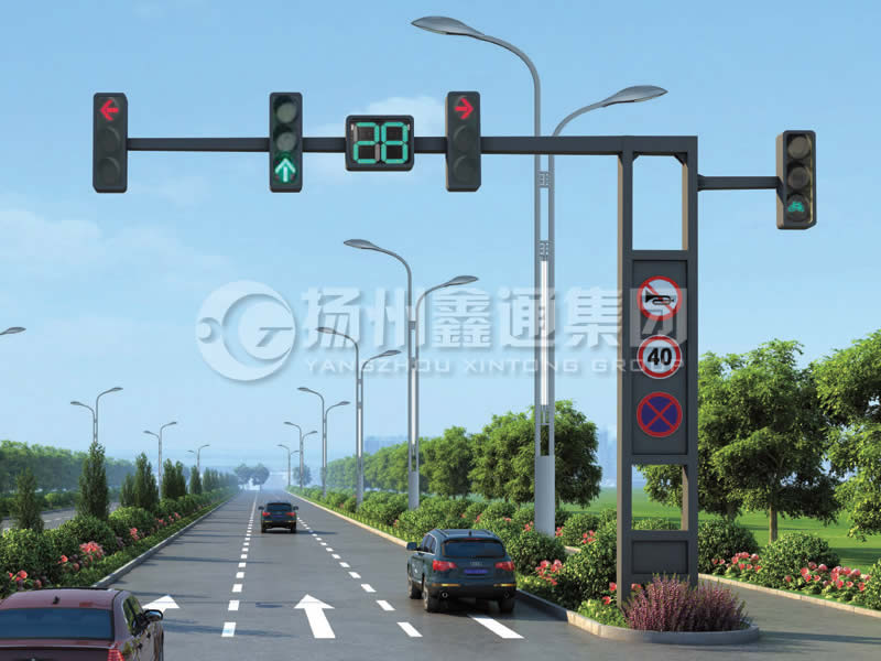 XHDG-006，錐形懸臂框架信號燈桿